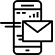 Icon Smartphone und Briefumschlag